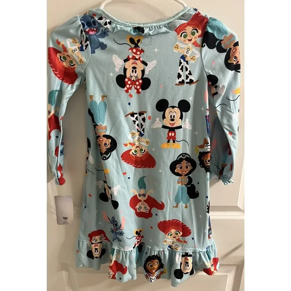 NWT Disney 100 Kids Girls‎ Sizes 6 Night Gown Pajama Dress Jessie Mickey Jasmine